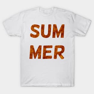 Summer! The word summer in orange colors. T-Shirt